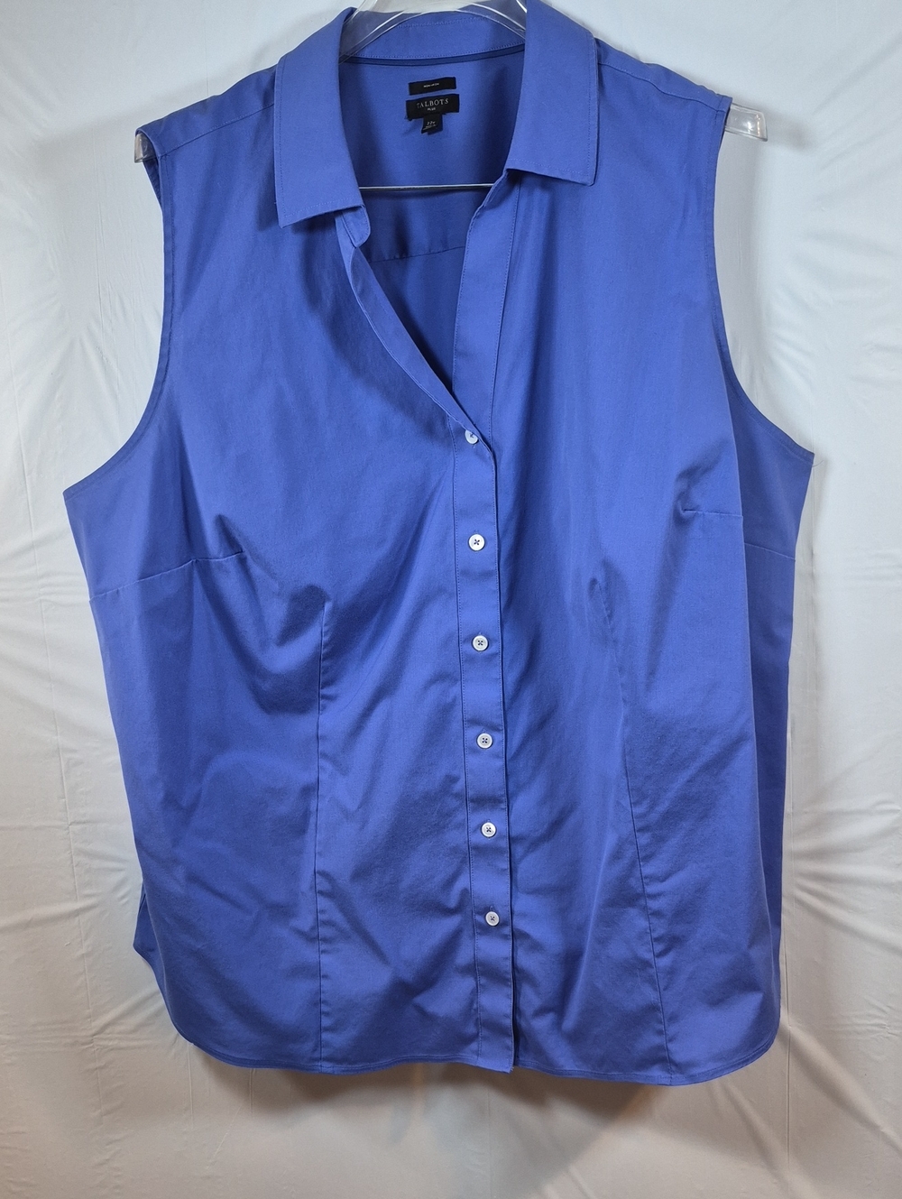 Talbots Sleeveless Button-Down Top in Periwinkle 22W